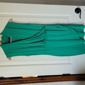 Bebe green bodycon wrap dress
